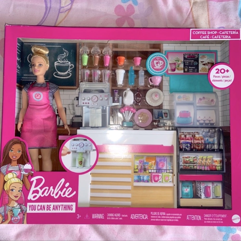 Barbie you can be anything Coffee shop set